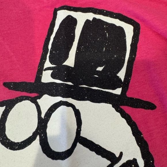 Mighty Fine Peanuts Snoopy in Tuxedo and Top Hat Pink T-Shirt Size M Runs Small - Picture 11 of 16